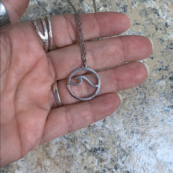 Jewelry - Stainless steel wave pendant
